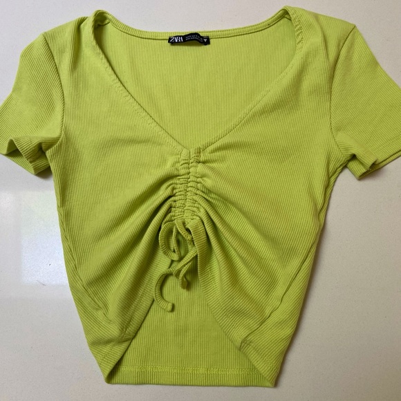 ZARA Ruched Crop Top - Picture 3 of 3